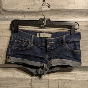 Abercrombie & Fitch Dark Blue Jean Shorts